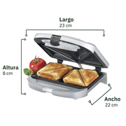 Sandwichera clásica antiadherente WM-SW2NES