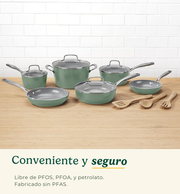 Batería de Cocina CERAMICA XT de GreenChef  Cuisinart 13 Pzs