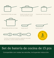 Batería de Cocina CERAMICA XT de GreenChef  Cuisinart 13 Pzs