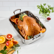 Bandeja de Acero para Hornear Pavo con Rack Rosticero Cuisinart
