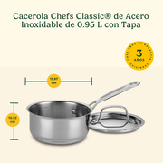 Cazo de 1 L con Tapa – Chef's Classic™ Inoxidable Cuisinart