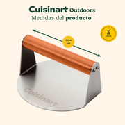 Prensa de Acero Inoxidable para Smash Burgers Cuisinart Outdoors