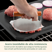 Prensa de Acero Inoxidable para Smash Burgers Cuisinart Outdoors
