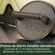 Prensa de Hierro Fundido para Smash Burgers Cuisinart Outdoors