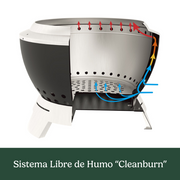 Chimenea sin Humo Cleanburn 50 cm Cuisinart