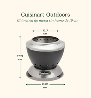 Chimenea de Mesa sin Humo Cleanburn 19 cm Cuisinart