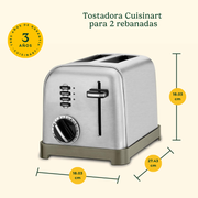 Tostador de Metal Clásico 2 Panes CPT-160ES Cuisinart