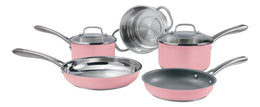 Batería 7 Pzs Rosa Pastel Mate Acero Inoxidable Cuisinart