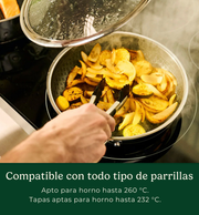 Plancha Redonda de Acero Inoxidable FusionPlus™ de 30.5 cm