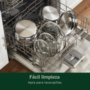 Juego de Batería de Cocina PureClad™ de Acero Inoxidable de 12 Piezas – Triple Capa