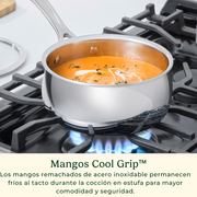 Juego de Batería de Cocina PureClad™ de Acero Inoxidable de 12 Piezas – Triple Capa
