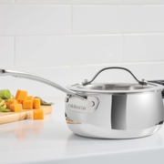 Cazo con tapa PureClad™ de Acero Inoxidable de 24 cm Triple Capa